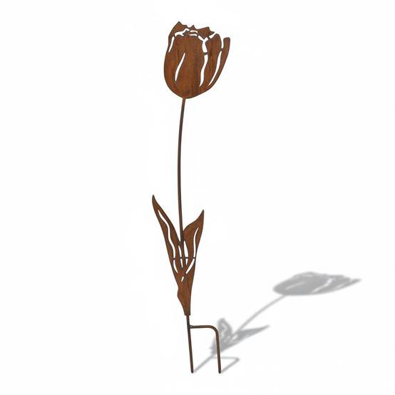 La Grande Prairie - Tuteur fer décoratif tulipe à planter 24x1x90cm - Image 1