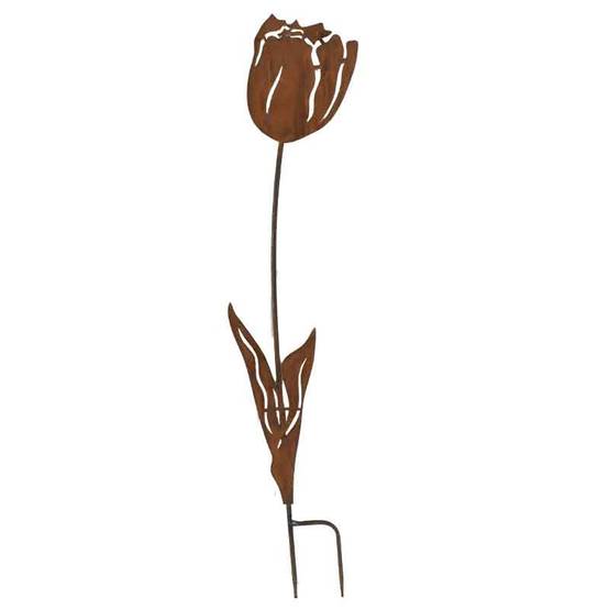 La Grande Prairie - Tuteur fer décoratif tulipe à planter 24x1x90cm - Image 2