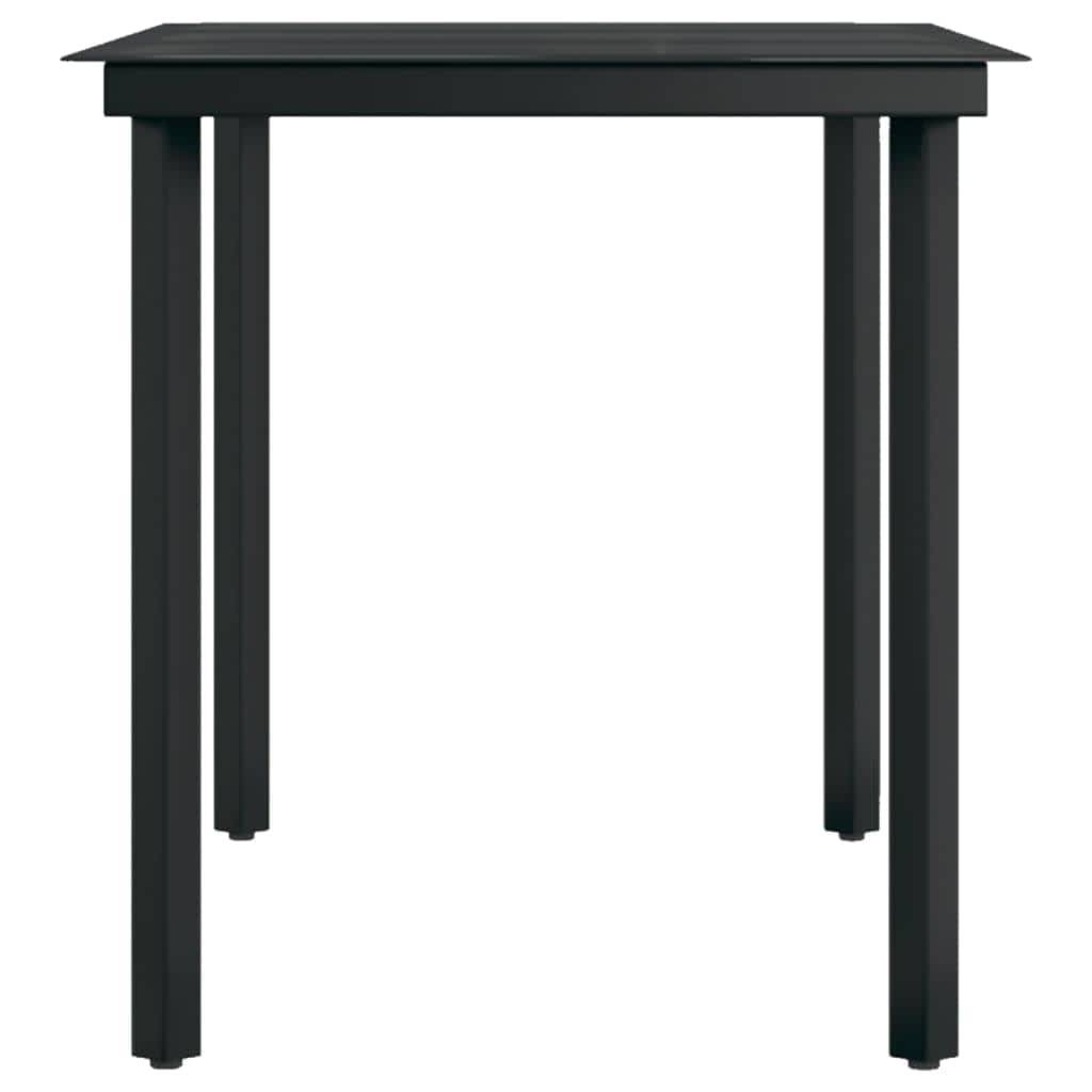 Ensemble Repas 4P 140cm Plastique Aspect Rotin et Acier Blanc – ComfortXL Outdoor Living - Image 4