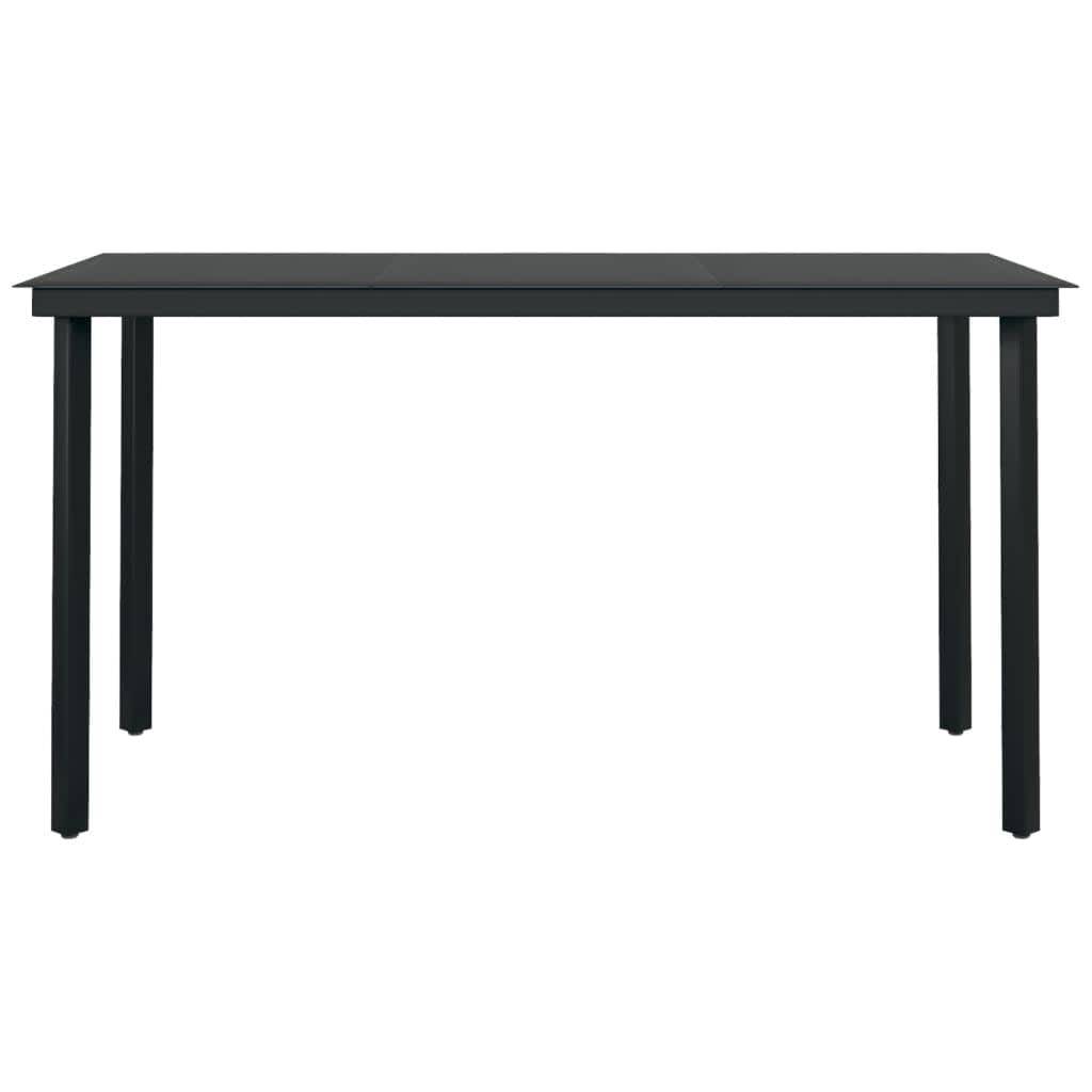 Ensemble Repas 4P 140cm Plastique Aspect Rotin et Acier Blanc – ComfortXL Outdoor Living - Image 3