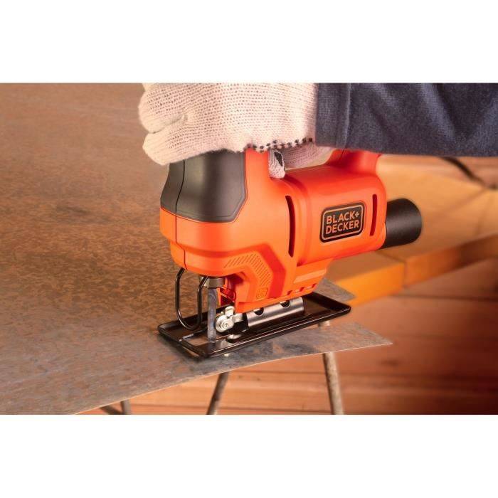 Scie sauteuse filaire 400 W, 0-45°, profondeur bois 65 mm, lame à tige en T, 3000 cps/min - BLACK + DECKER - Image 2