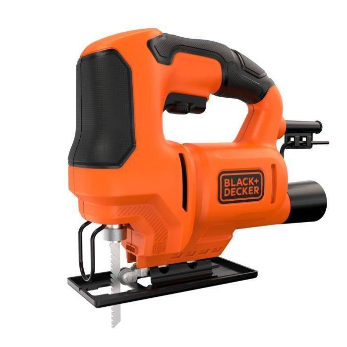 Scie sauteuse filaire 400 W, 0-45°, profondeur bois 65 mm, lame à tige en T, 3000 cps/min - BLACK + DECKER - Image 1
