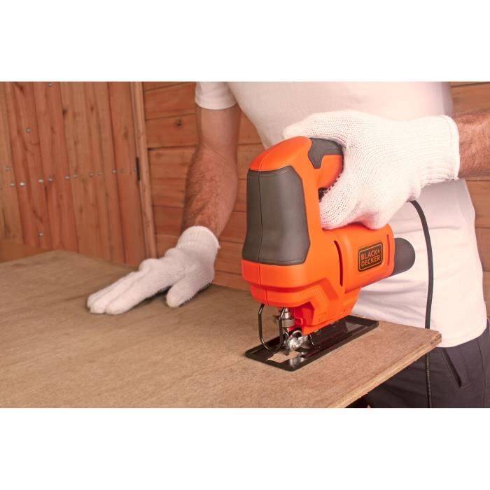 Scie sauteuse filaire 400 W, 0-45°, profondeur bois 65 mm, lame à tige en T, 3000 cps/min - BLACK + DECKER - Image 3