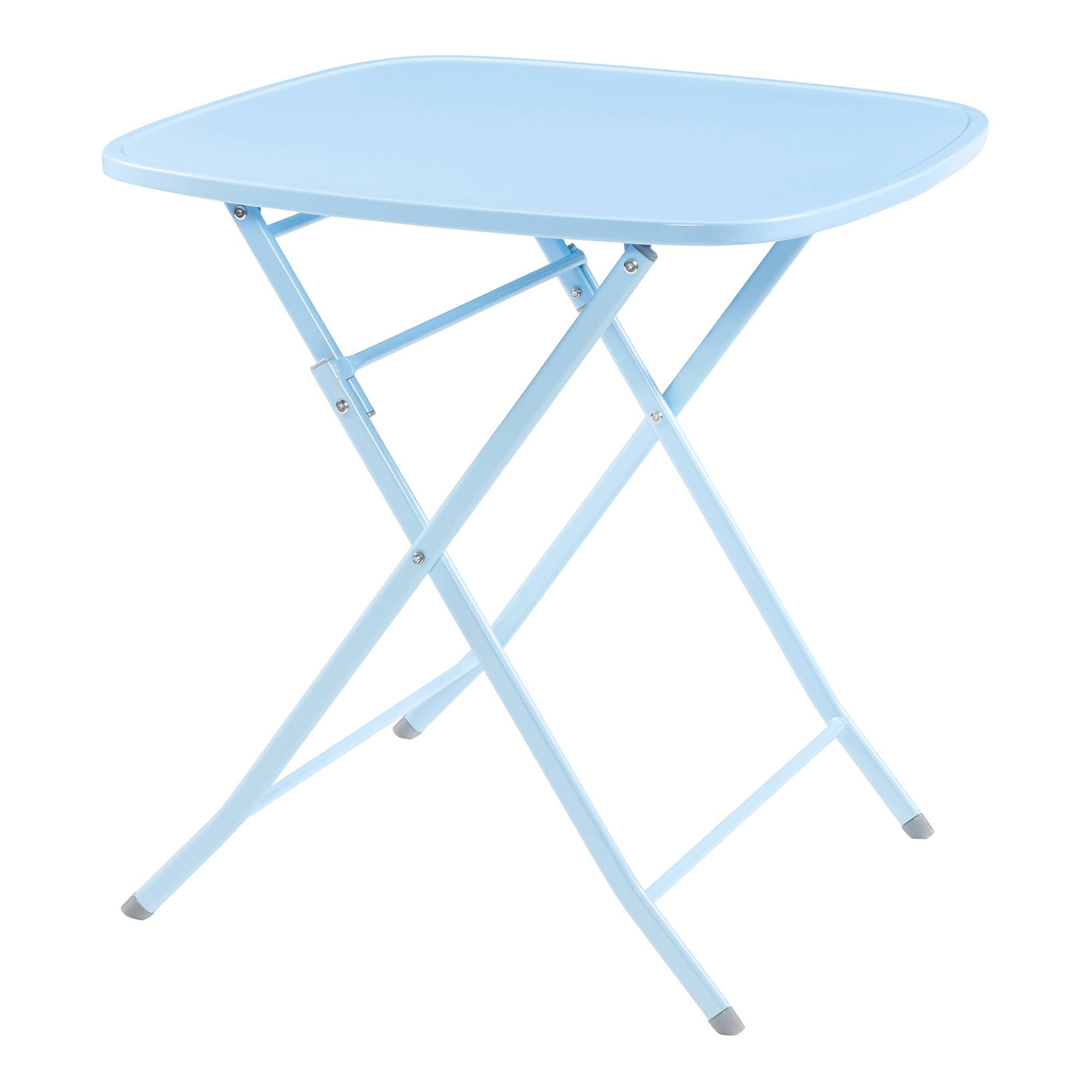 Table de jardin pliante Sande 71 x 70 x 70 cm bleu ciel [en.casa] - Imagen 1