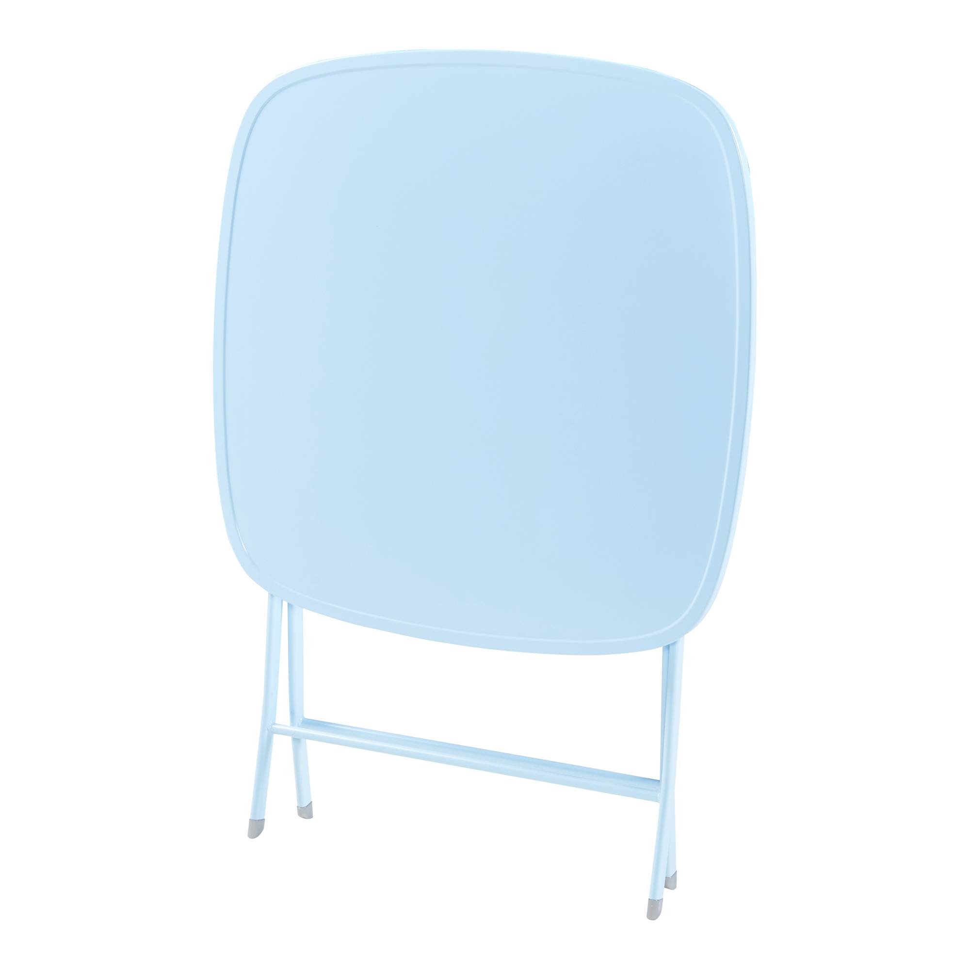 Table de jardin pliante Sande 71 x 70 x 70 cm bleu ciel [en.casa] - Imagen 6