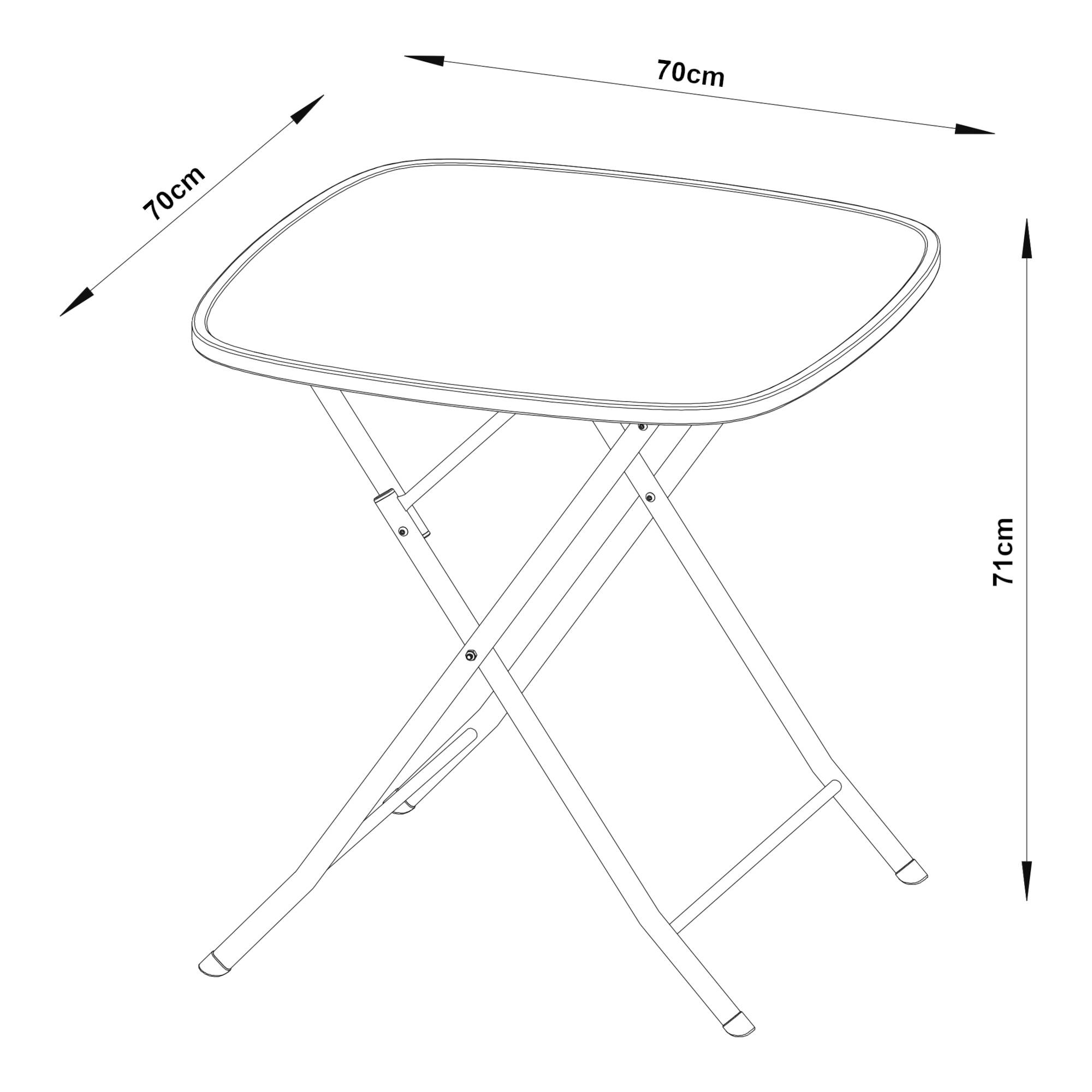 Table de jardin pliante Sande 71 x 70 x 70 cm bleu ciel [en.casa] - Imagen 4