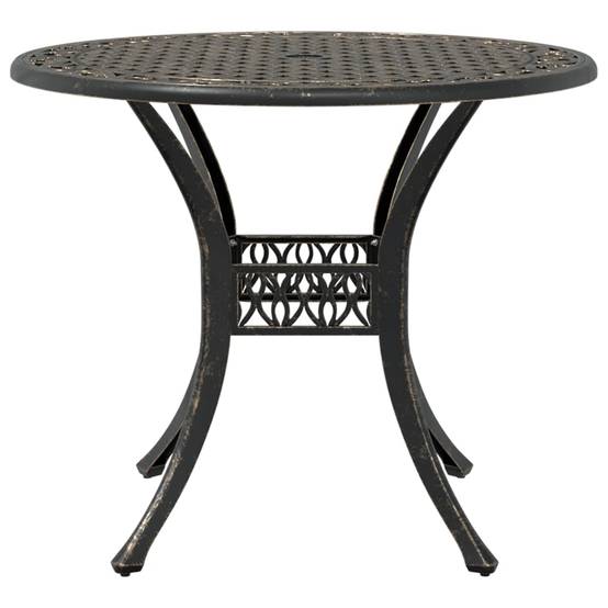 Table de jardin aluminium coulé bronze Ø90 x 75 cm - PANGIVO - Image 5