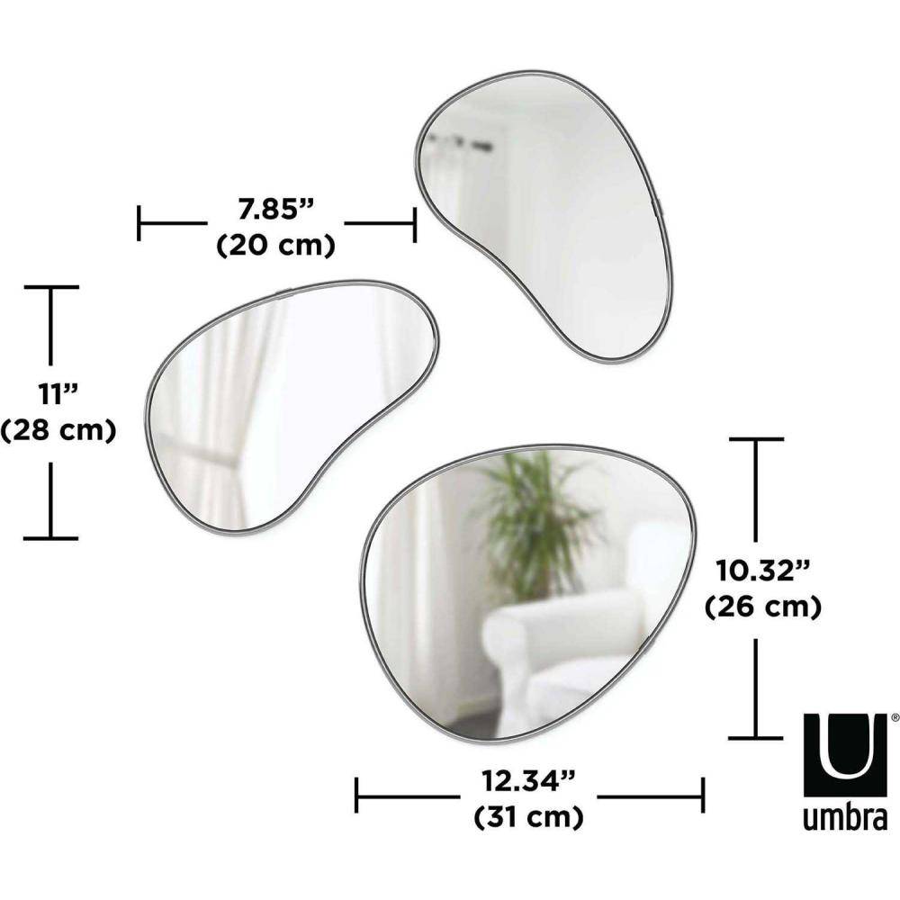 Umbra - Set de 3 miroirs finition métallique Hubba - Imagen 3