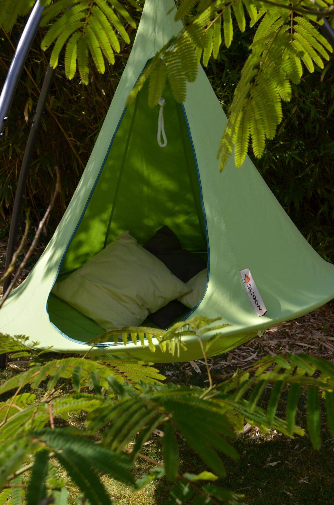 Couleurs du monde - Cacoon Single - Tente de hamac suspendu vert avec moustiquaire - Toile uniquement - Imagen 2