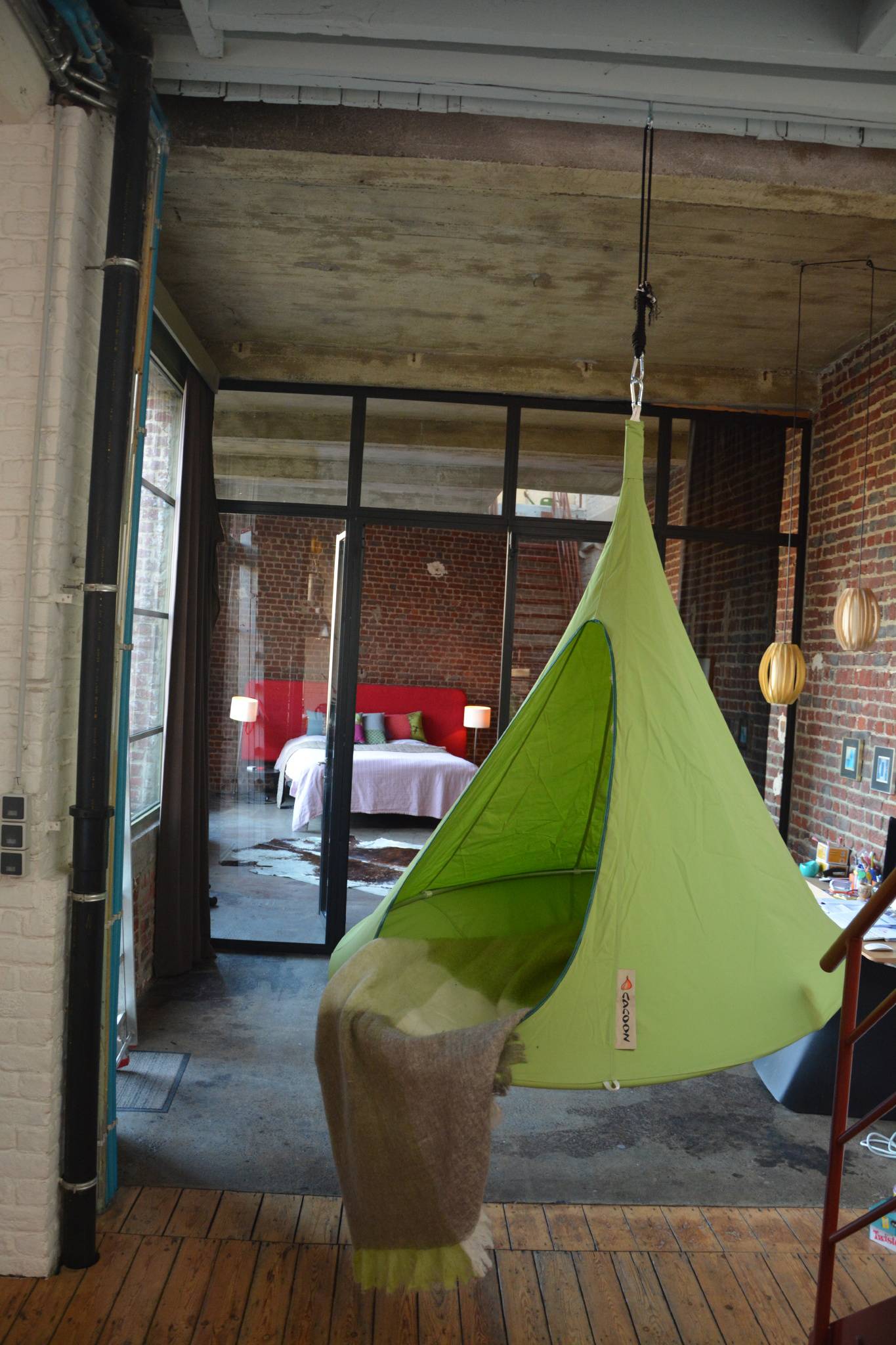 Couleurs du monde - Cacoon Single - Tente de hamac suspendu vert avec moustiquaire - Toile uniquement - Imagen 1