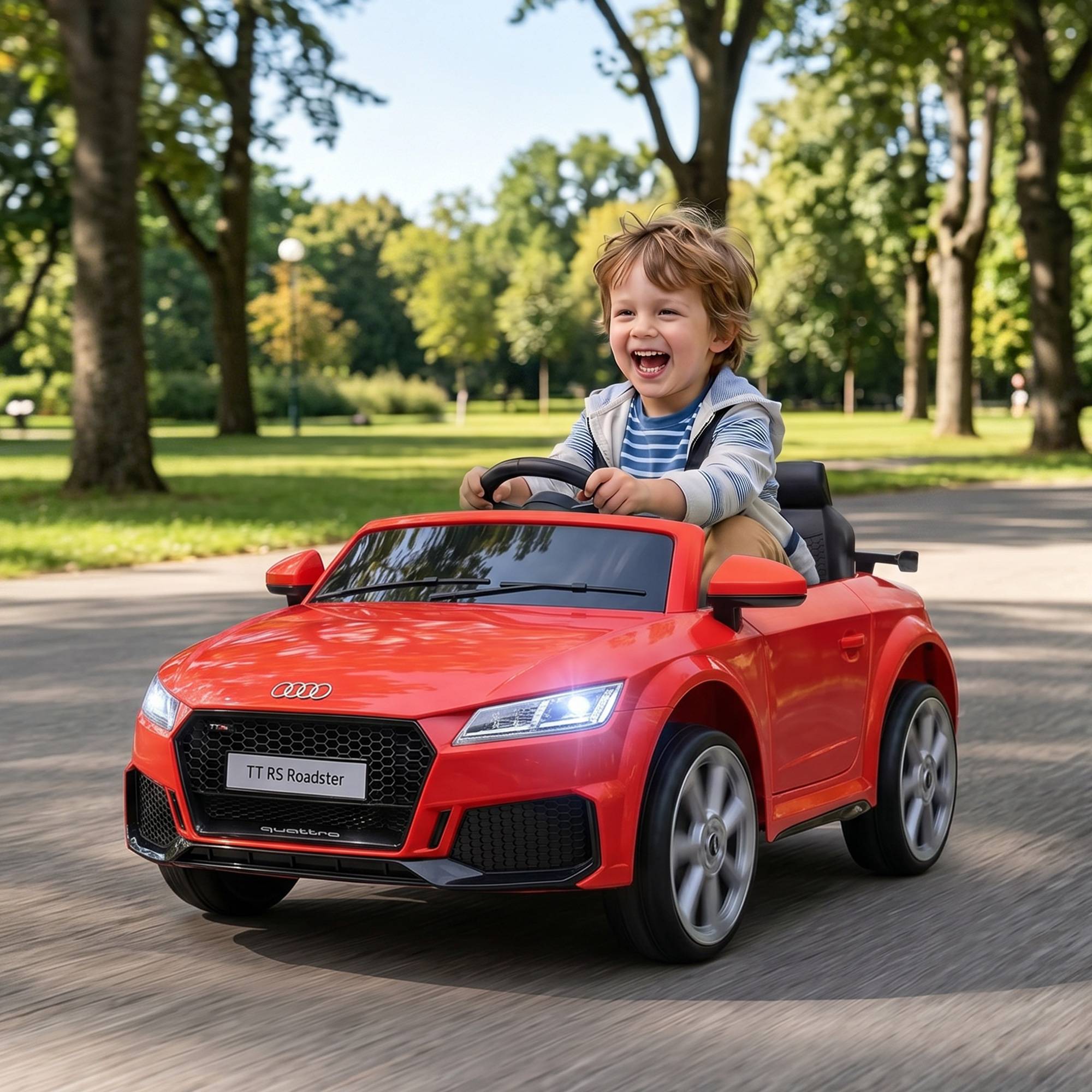 Véhicule électrique Enfant TT RS 12 V 30 W V. Max. 3 Km/h télécommande Effets sonores + Lumineux Rouge - Image 4