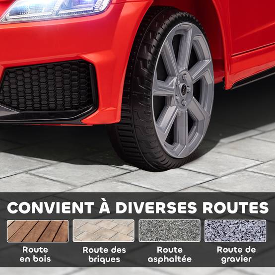 Véhicule électrique Enfant TT RS 12 V 30 W V. Max. 3 Km/h télécommande Effets sonores + Lumineux Rouge - Image 9