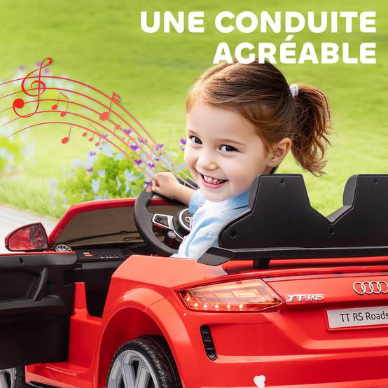 Véhicule électrique Enfant TT RS 12 V 30 W V. Max. 3 Km/h télécommande Effets sonores + Lumineux Rouge - Image 8