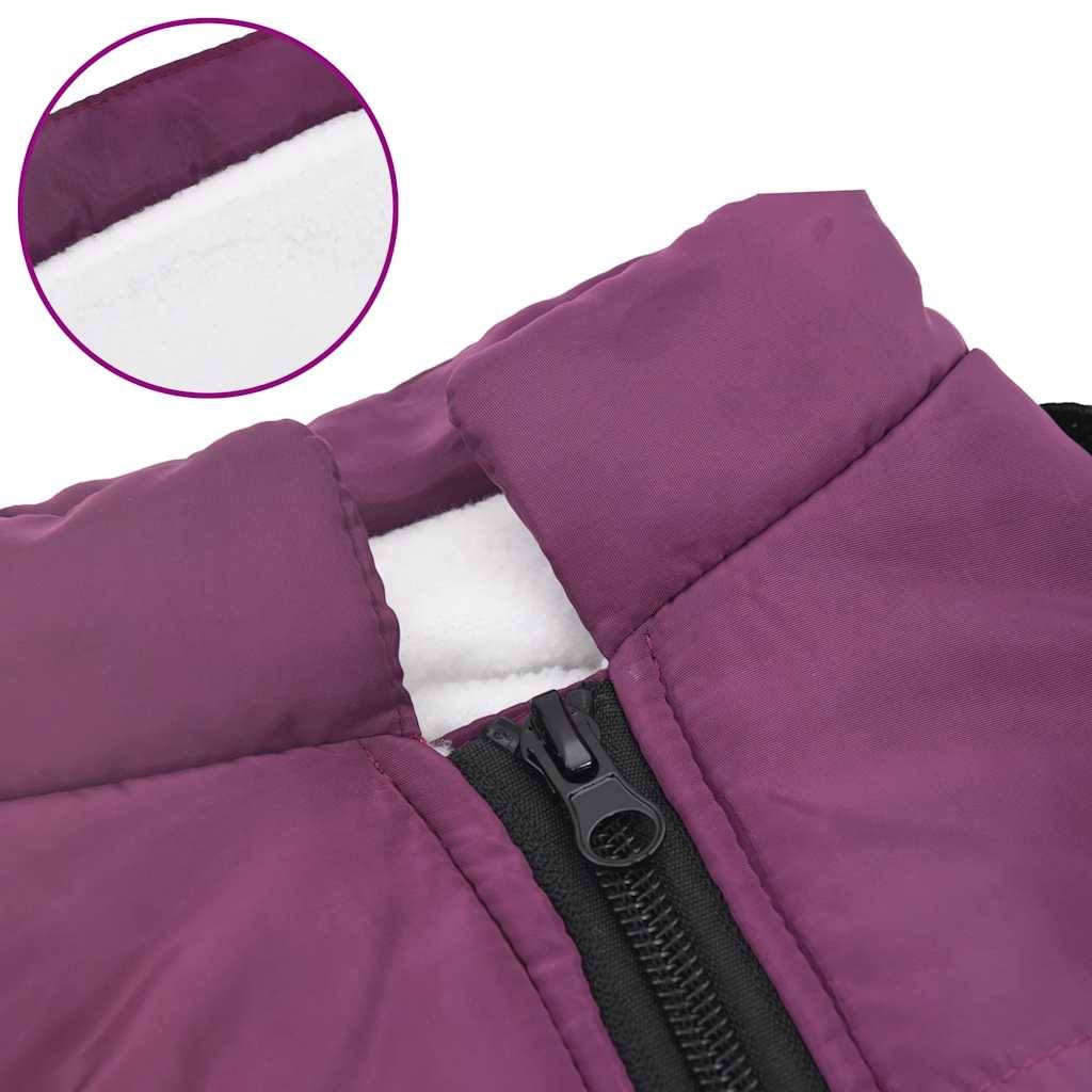 Manteau Chien Hiver Imperméable avec Harnais intégré Polaire Violet L24 – ComfortXL Pet Living - Image 4
