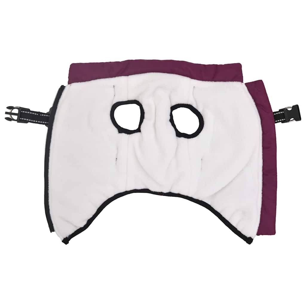 Manteau Chien Hiver Imperméable avec Harnais intégré Polaire Violet L24 – ComfortXL Pet Living - Image 3