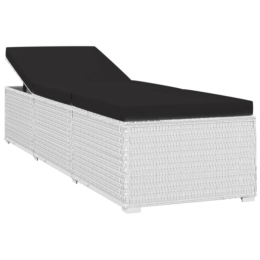 ComfortXL - Transat Blanc Résine Tressée Table et Coussin – ComfortXL Outdoor Living - Image 5
