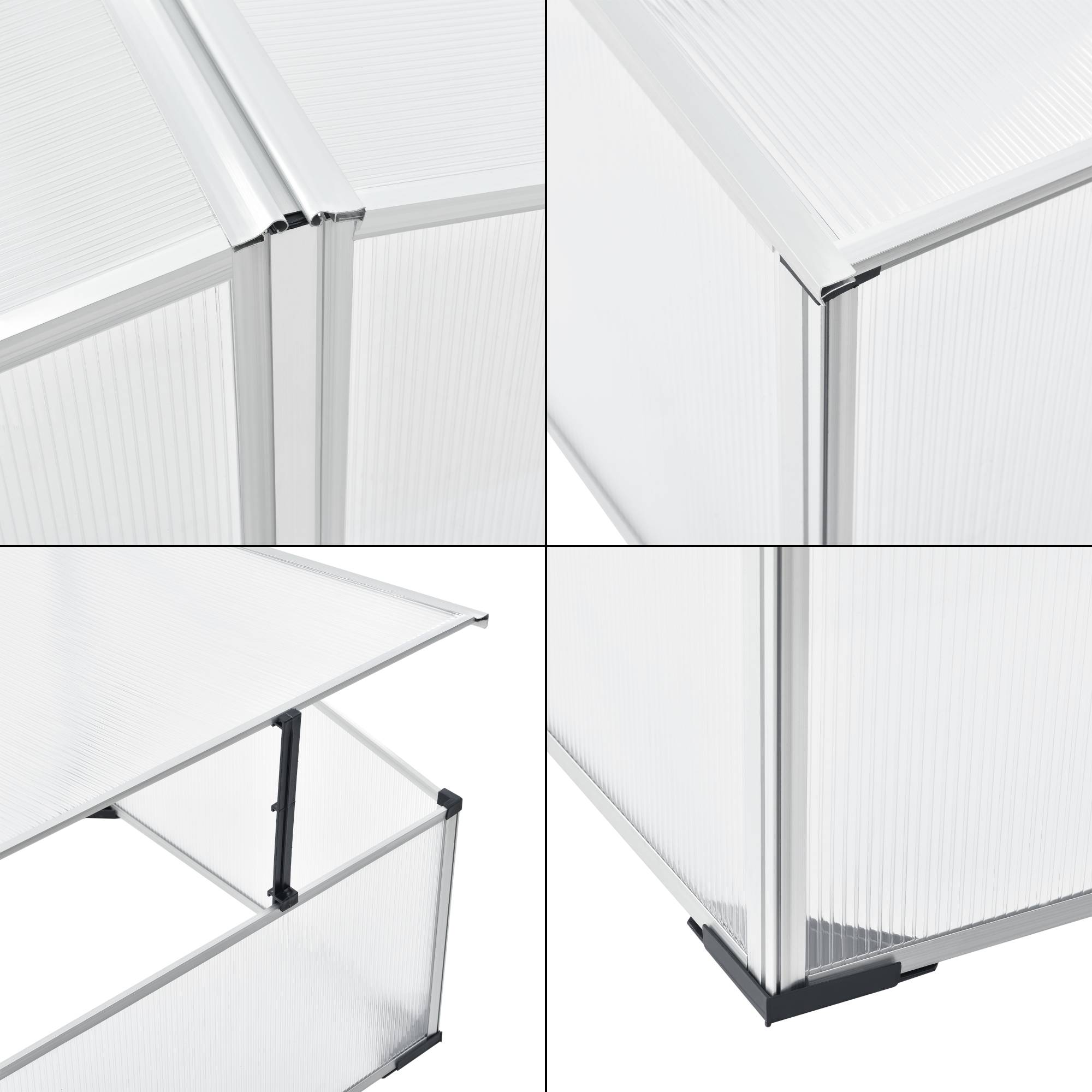 Châssis de Jardin Mossel Double Relevable Polycarbonate 100x120x40 cm [en.casa] - Image 5