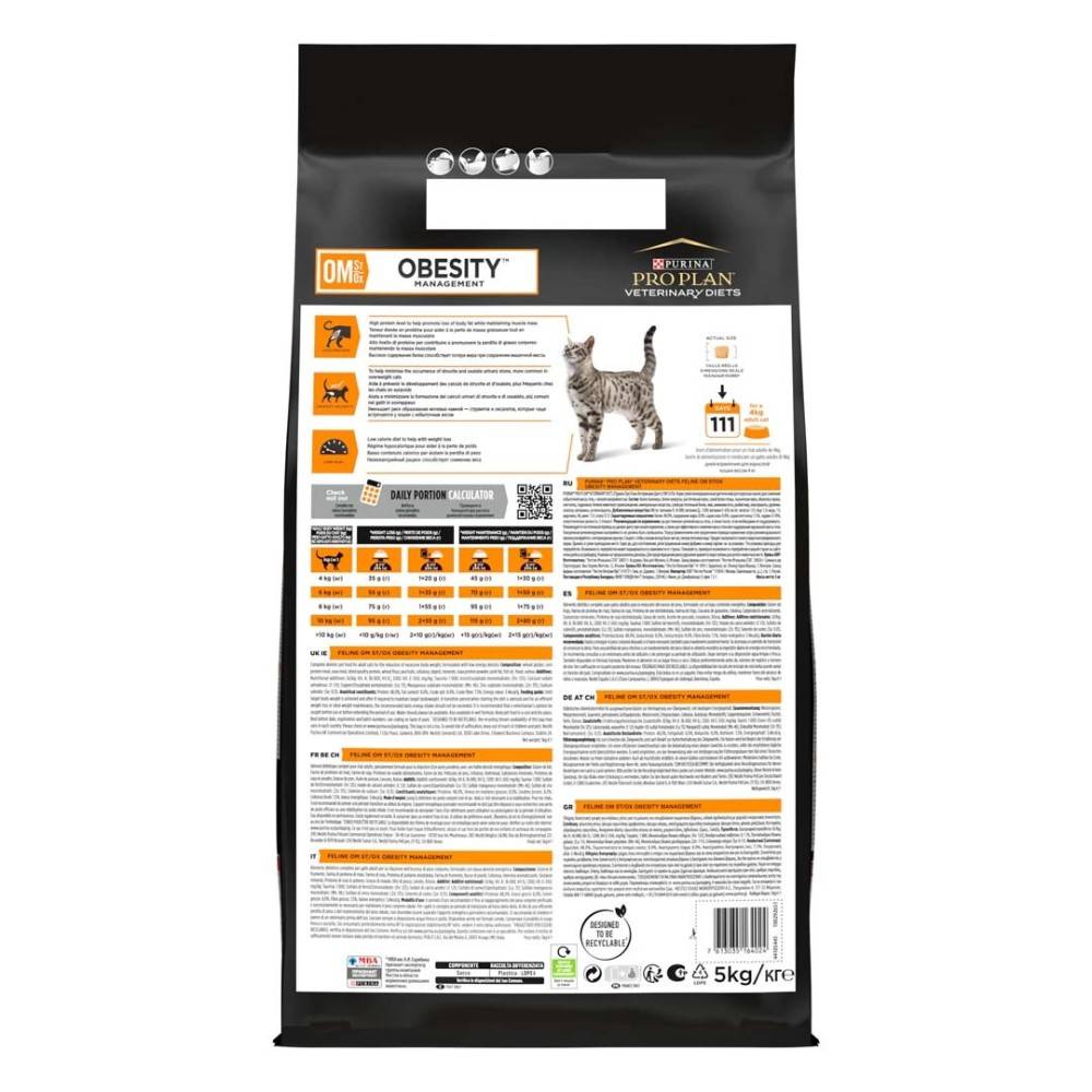Proplan - Pro Plan Veterinary Diet OM St/Ox Obesity Management pour chats Sac 1,5 kg - Imagen 3