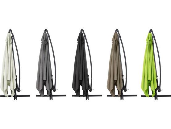 Parasol Jardin Déporté Alu "ilios 3" - Carré - 3 X 3 M - Taupe - Dalles Incluses -habitat Et Jardin - Image 3