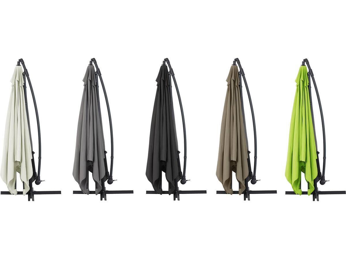 Parasol Jardin Déporté Alu "ilios 3" - Carré - 3 X 3 M - Taupe - Dalles Incluses -habitat Et Jardin - Imagen 3