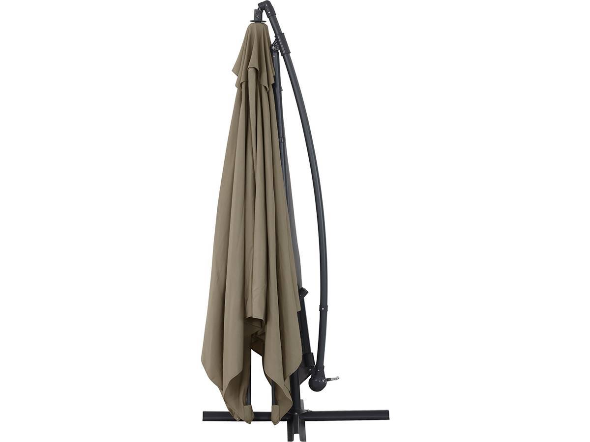 Parasol Jardin Déporté Alu "ilios 3" - Carré - 3 X 3 M - Taupe - Dalles Incluses -habitat Et Jardin - Imagen 2