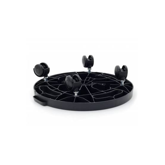 Support à Roulettes Rond diamètre 30 x 7 cm 4 roues - Porte Plante, Pot de Fleurs 170 kg max - Polypropylene Anti Choc KZ GARDEN - Image 4