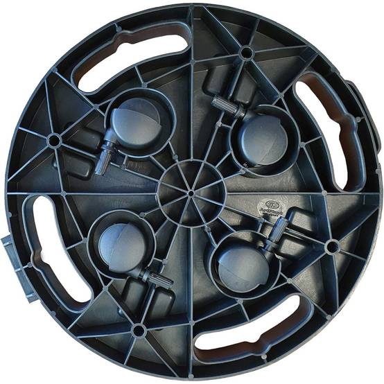 Support à Roulettes Rond diamètre 30 x 7 cm 4 roues - Porte Plante, Pot de Fleurs 170 kg max - Polypropylene Anti Choc KZ GARDEN - Image 7