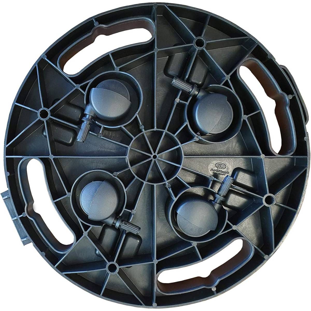 Support à Roulettes Rond diamètre 30 x 7 cm 4 roues - Porte Plante, Pot de Fleurs 170 kg max - Polypropylene Anti Choc KZ GARDEN - Image 7