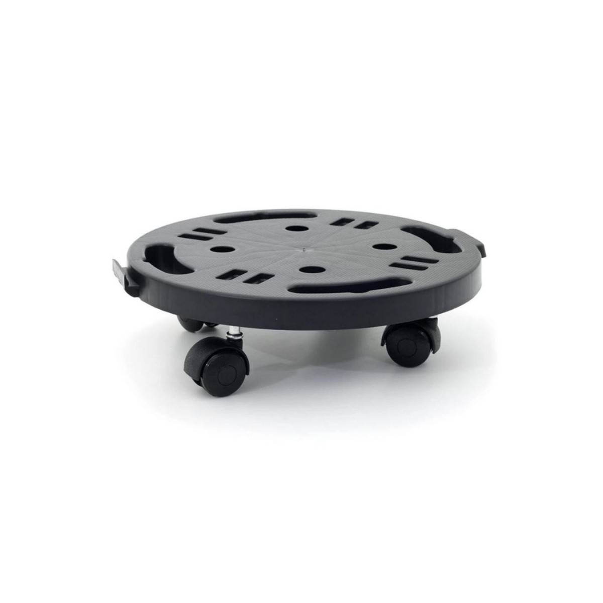 Support à Roulettes Rond diamètre 30 x 7 cm 4 roues - Porte Plante, Pot de Fleurs 170 kg max - Polypropylene Anti Choc KZ GARDEN - Image 3