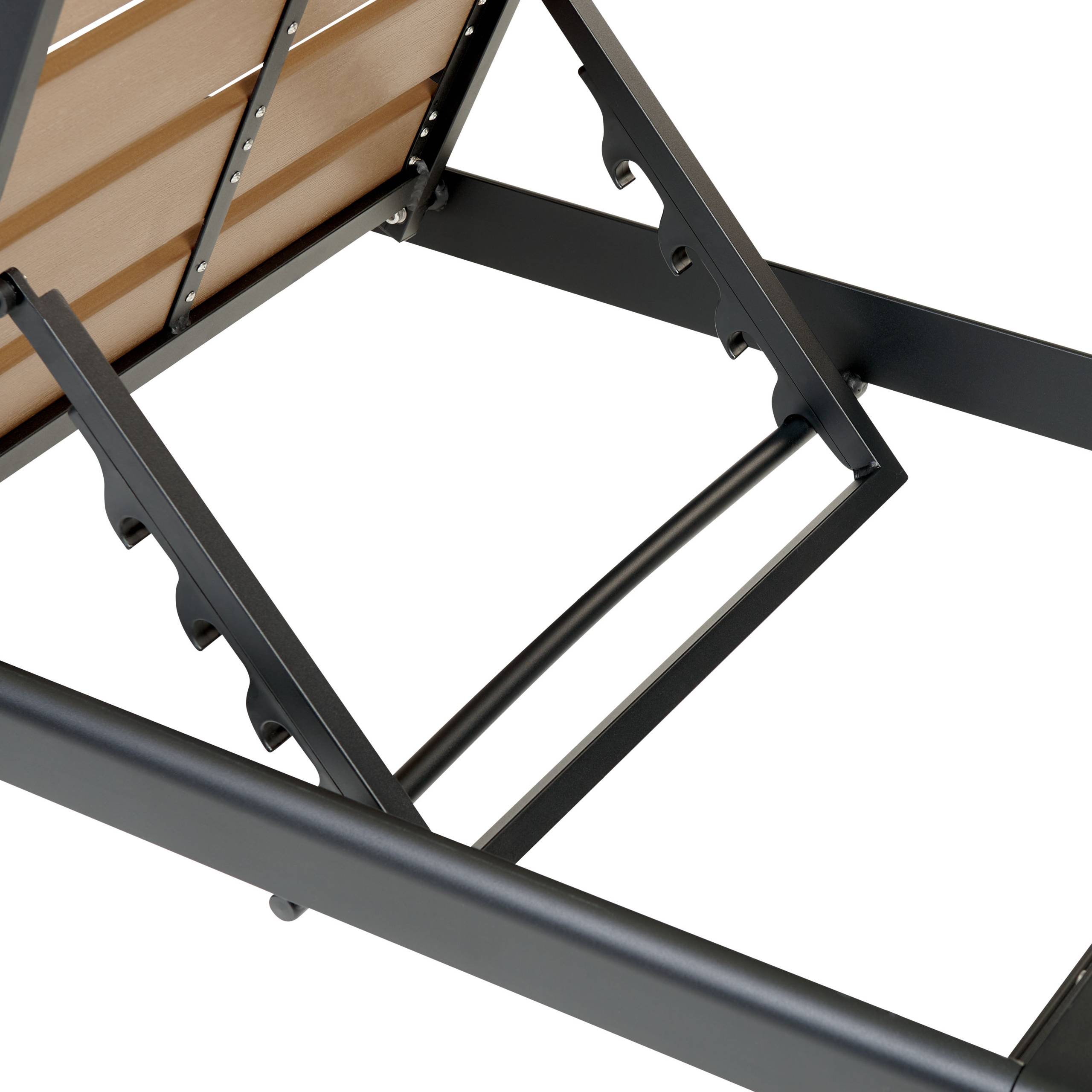 Beliani - Chaise longue Bois synthétique Marron/noir NARDO - Beliani - Imagen 8