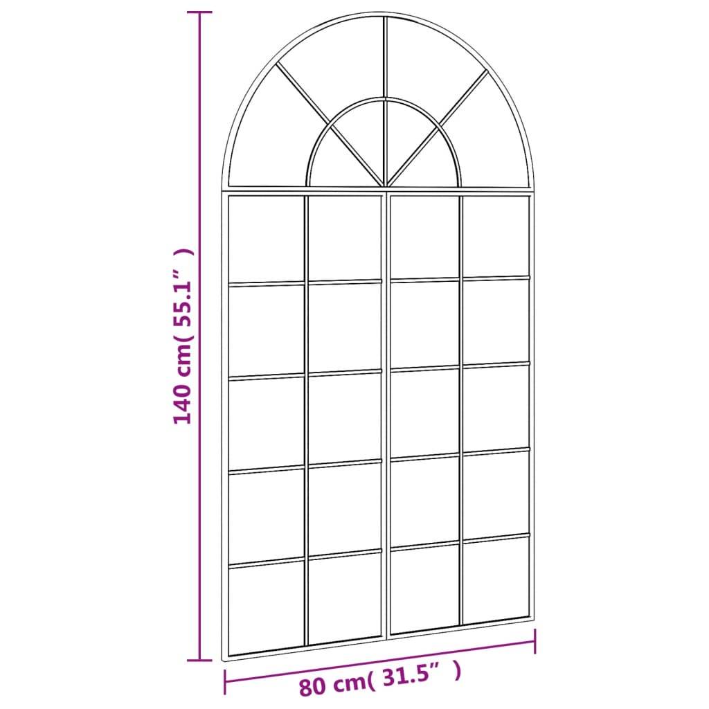 Maison Chic - Miroir mural noir 80x140 cm arche fer Maison Chic - Image 7