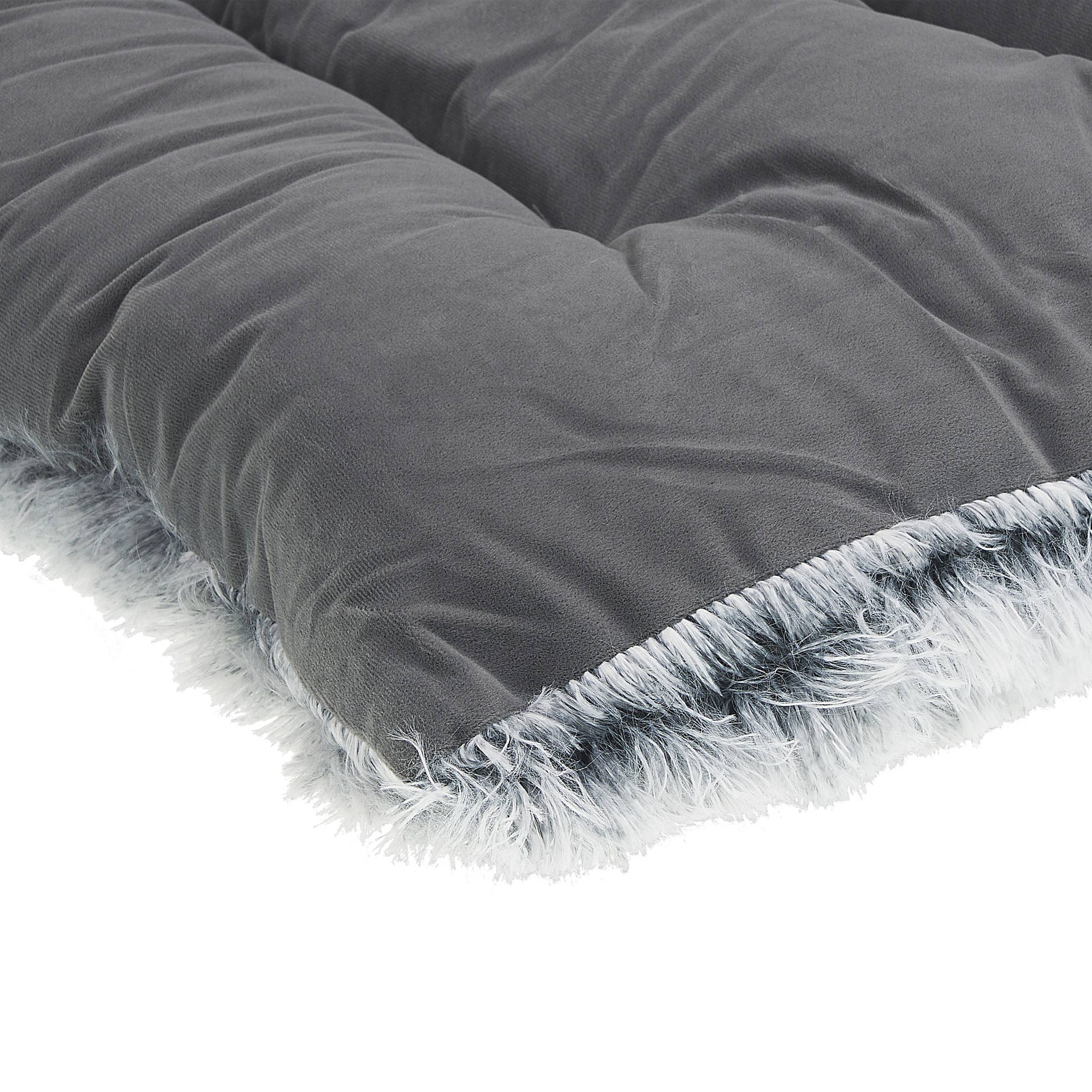 Beliani - Lit pour animal Velours Gris ERGANI - 60x45x10- Beliani - Image 5