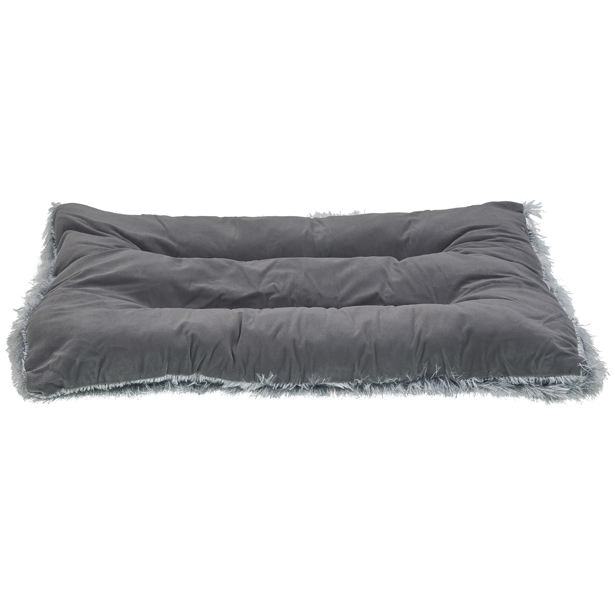 Beliani - Lit pour animal Velours Gris ERGANI - 60x45x10- Beliani - Image 4