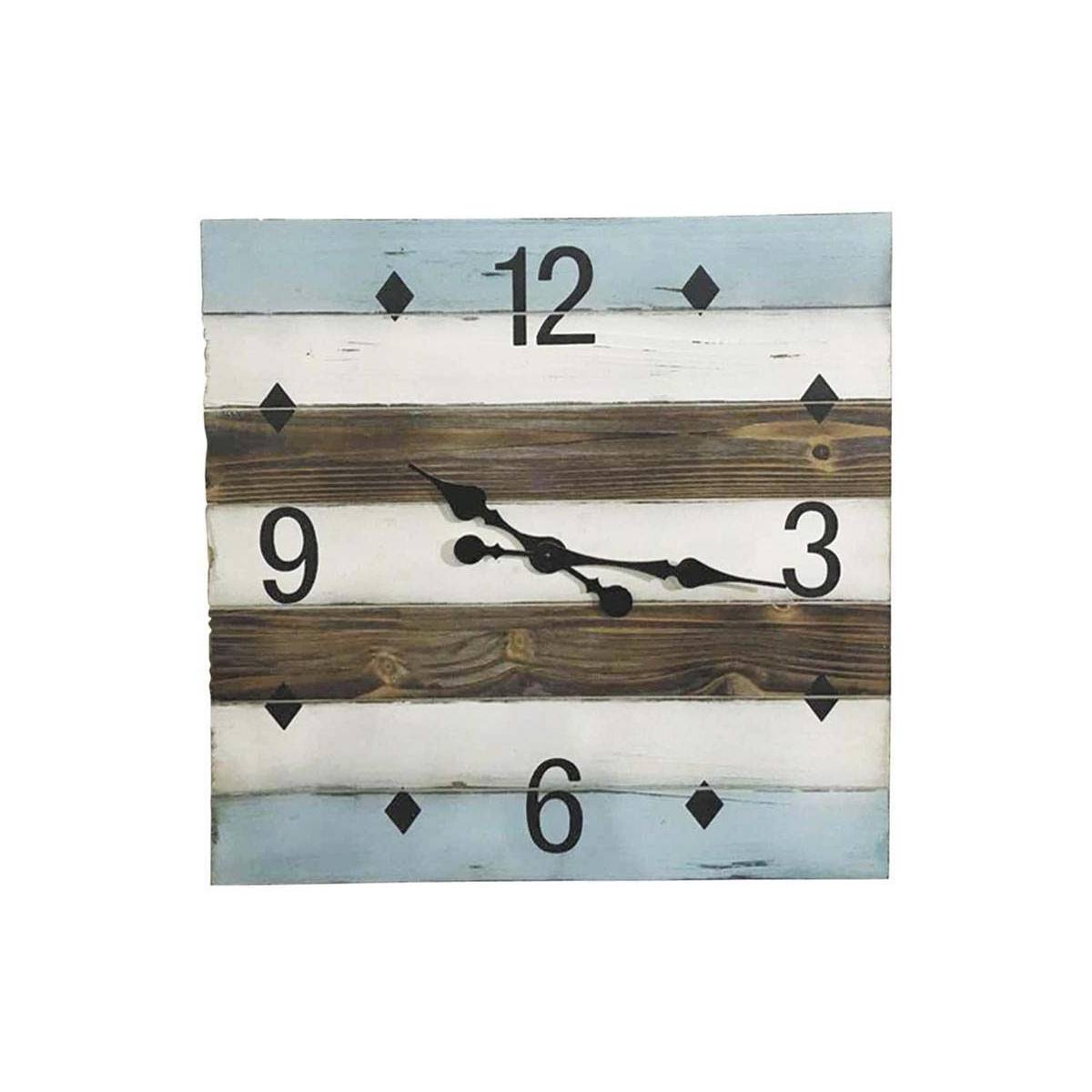 Aubry Gaspard - Horloge en bois carrée bord de mer - Imagen 1