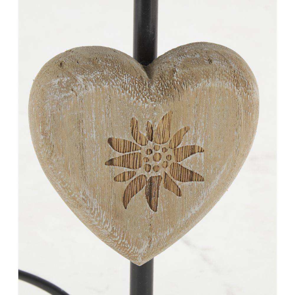 Aubry Gaspard - Lampe à poser en métal et bois Coeur - Imagen 4