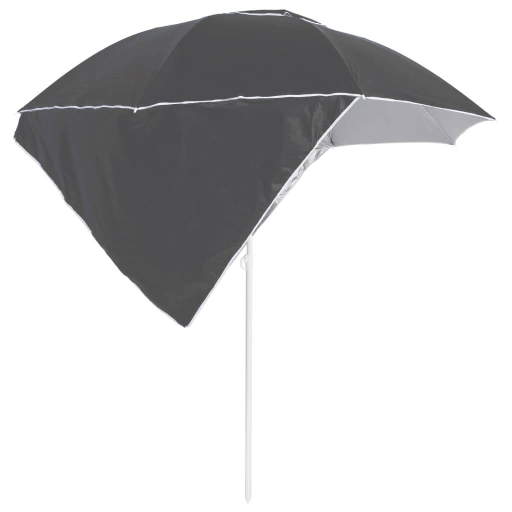 Helloshop26 - Parasol de plage avec parois latérales 215 cm anthracite - Imagen 3