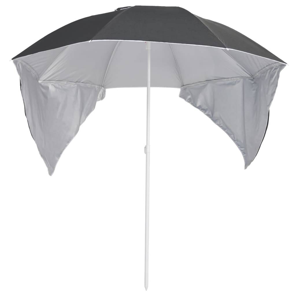 Helloshop26 - Parasol de plage avec parois latérales 215 cm anthracite - Imagen 2