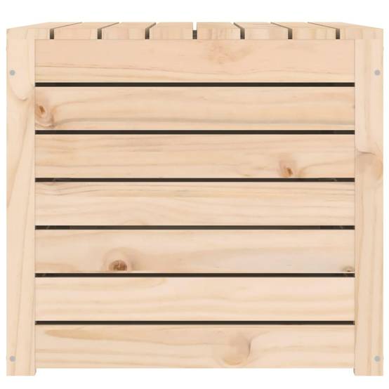 Coffre de jardin bois de pin naturel 101 x 50.5 x 46.5 cm - PANGIVO - Image 7