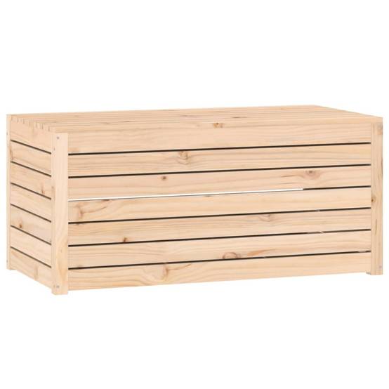 Coffre de jardin bois de pin naturel 101 x 50.5 x 46.5 cm - PANGIVO - Image 2