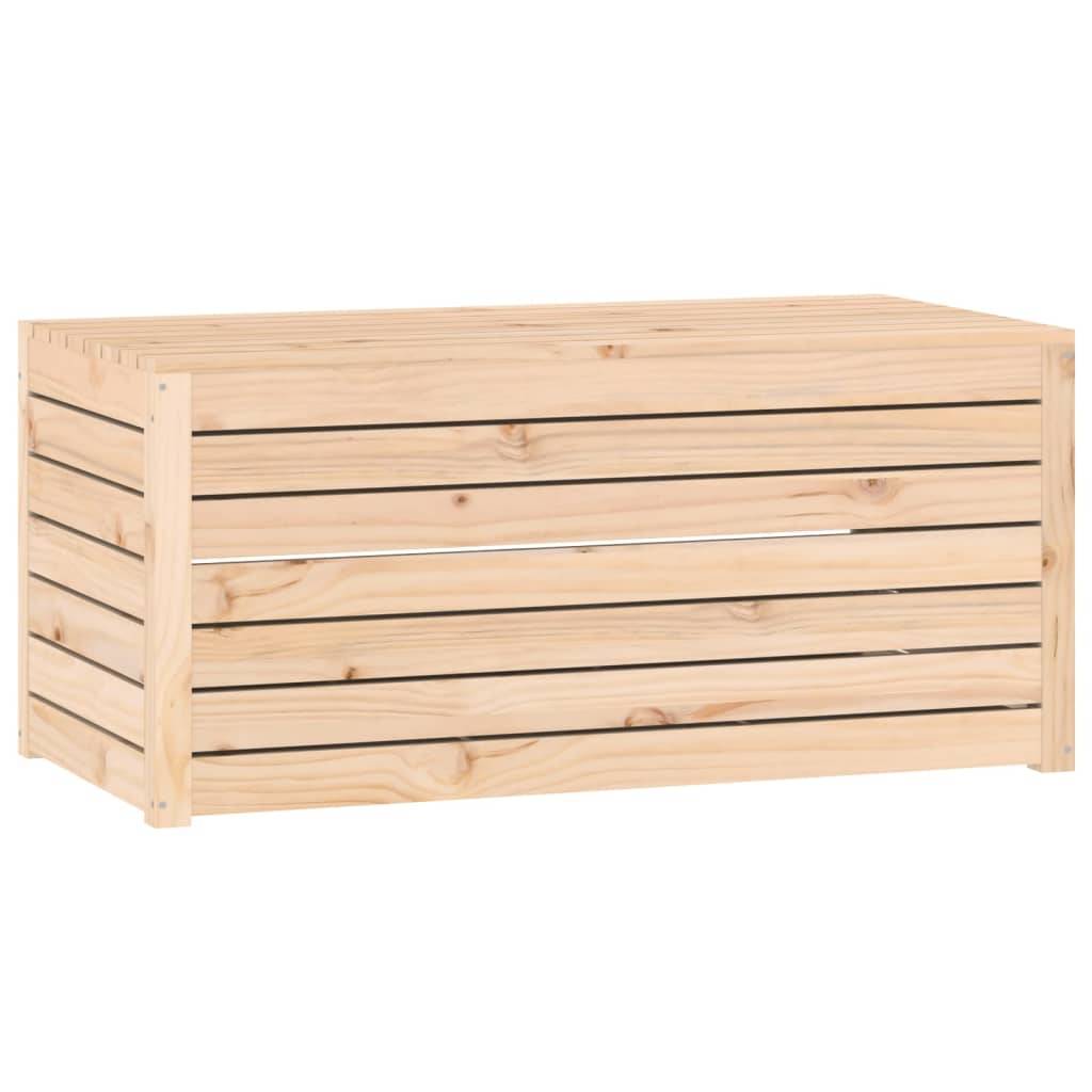 Coffre de jardin bois de pin naturel 101 x 50.5 x 46.5 cm - PANGIVO - Image 2