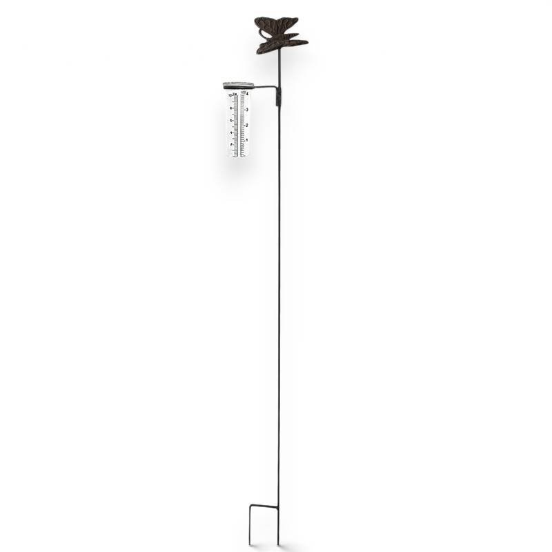La Grande Prairie - Pluviomètre à planter Papillon en fonte 71x8x10cm - Image 2