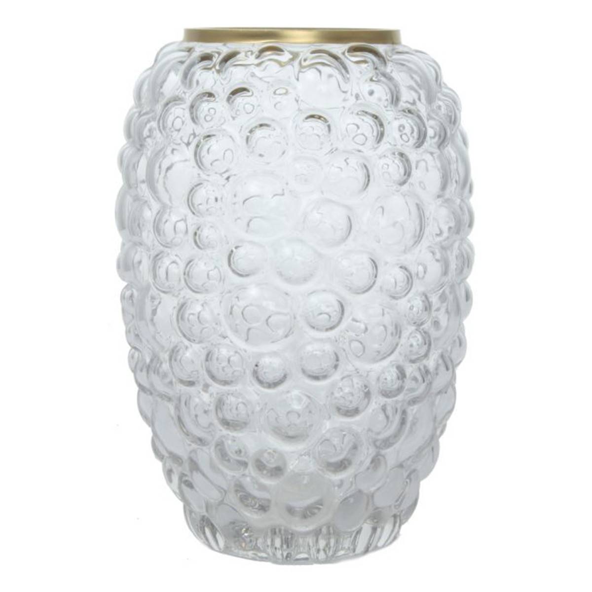 Paris Prix - Vase en Verre Soufflé "Canba" 25cm Transparent - Image 1