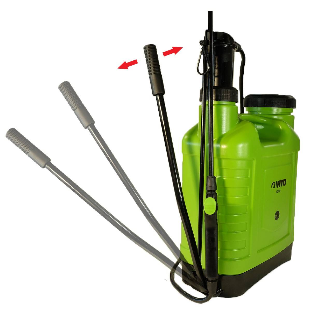 Pulvérisateur à main 16L Spray et Jet Végetaux accessoires 3 buses Jardin, Potager, Toiture VITO - Imagen 6