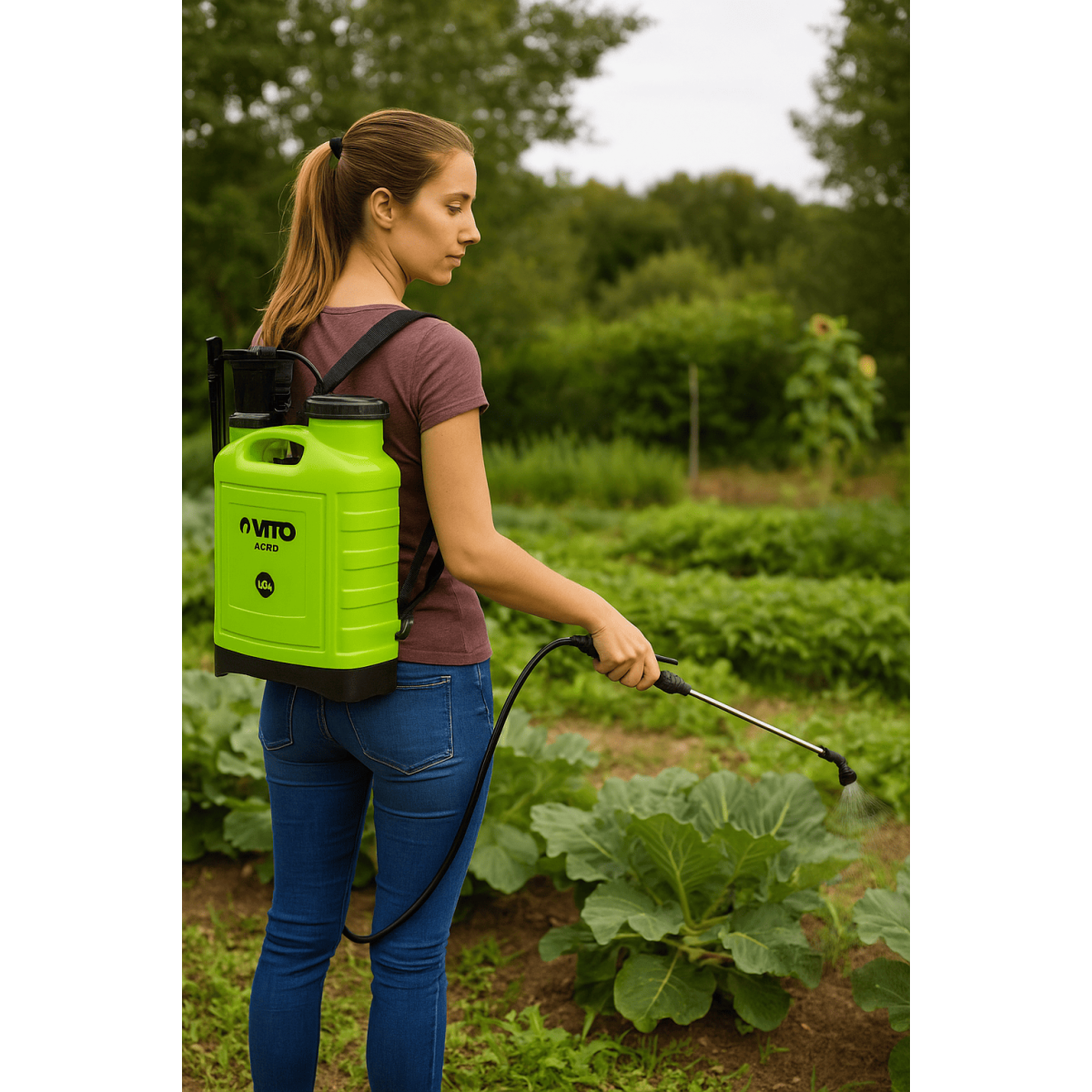 Pulvérisateur à main 16L Spray et Jet Végetaux accessoires 3 buses Jardin, Potager, Toiture VITO - Imagen 2