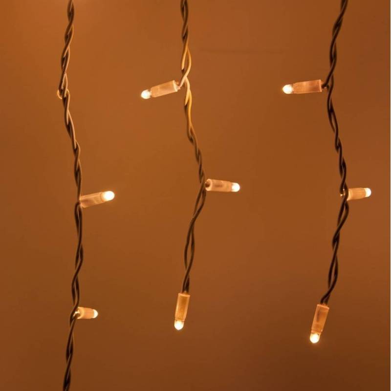 Lotti - Guirlande Stalactite 3M H 90CM 228 LED blanc chaud câble blanc 230V IP67 Lotti - Imagen 4