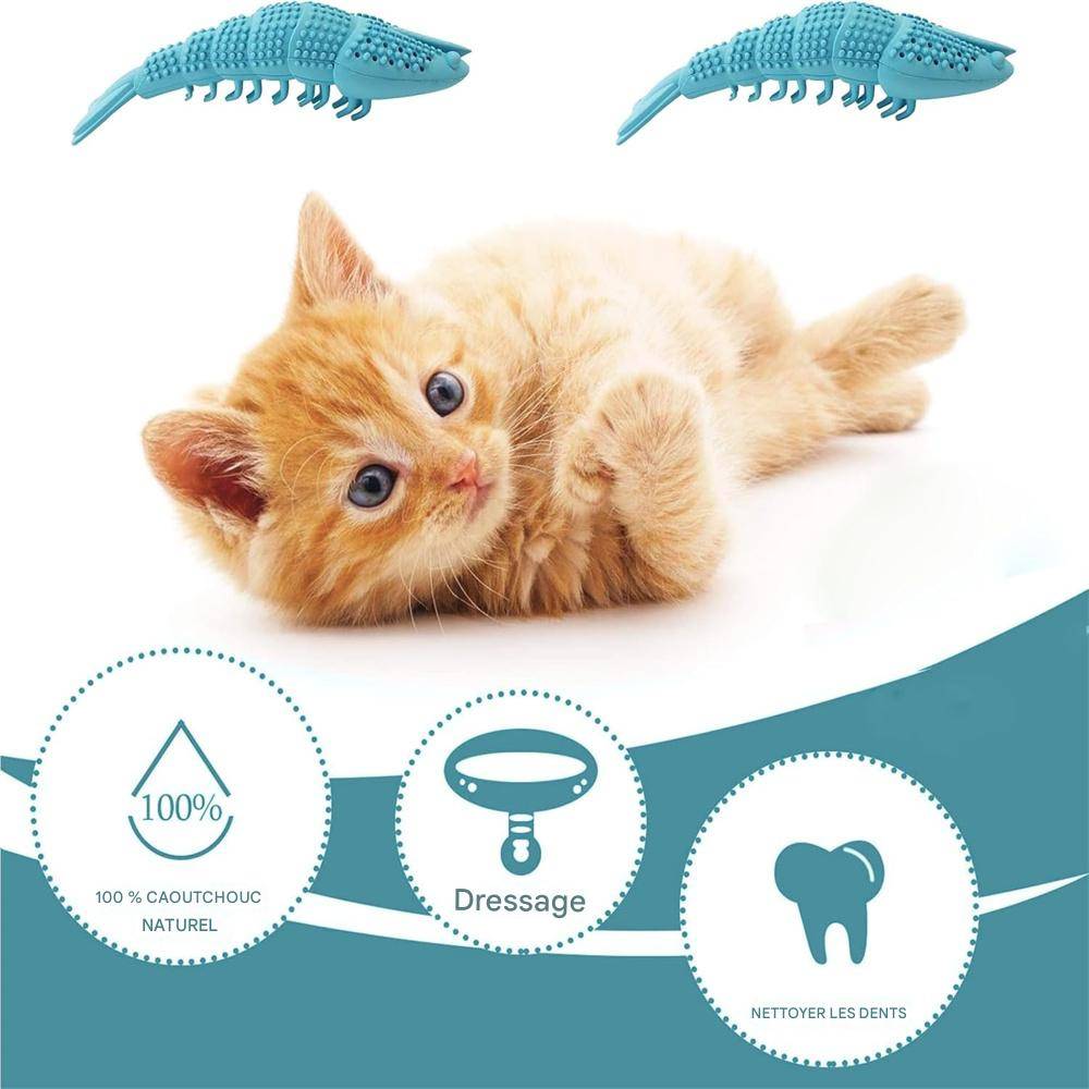 Lot de 2 brosses à dents pour chat en forme d'écrevisses DtopbuyAge - Image 2
