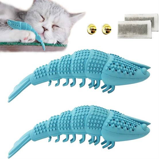 Lot de 2 brosses à dents pour chat en forme d'écrevisses DtopbuyAge - Image 1