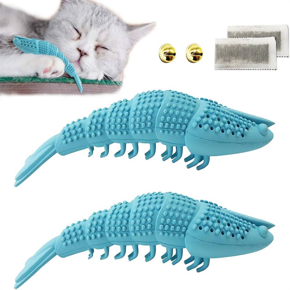 Lot de 2 brosses à dents pour chat en forme d'écrevisses DtopbuyAge - Image 1