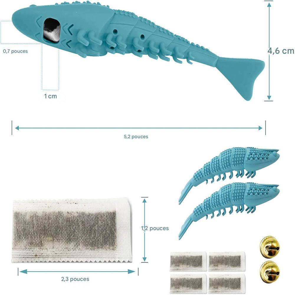 Lot de 2 brosses à dents pour chat en forme d'écrevisses DtopbuyAge - Image 4