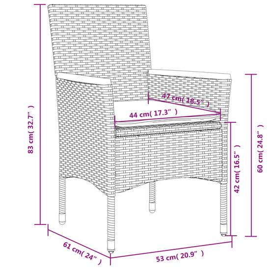 Salon de Jardin 4 Personnes Résine Grise Table Verre 150cm et Chaises Finition Bois – ComfortXL Outdoor Living - Image 8